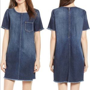 Current/Elliott frayed-edge denim dress. Size: 2 NWOT Reg. $216